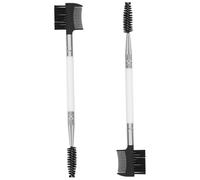FONDOTIN Double-sided Dog Eye Comb Set Soft Bristle Tear Cleaning Brush 2pcs for Small Dogs and Cats Pet Grooming Accessory for Tear Stains and Flea Removal