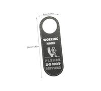 FONDOTIN Double-sided PU Leather Door Hanger Sign for Washroom Reversible Do Not Disturb Please Come In Toilet Occupied Vacant Indicator Clear Bathroom Door Plate for Home Office