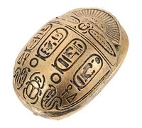 FONDOTIN Egyptian Scarab Beetle Figurine Resin Amulet Decorative Guardian Sculpture Ancient Inspired Home Ornament Unique Beetle Decor Souvenir Gift for Protection