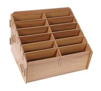 FONDOTIN Evidence Box Props Wooden Case Card Sorting Tray for Playing Game Cards Holder Storage Organizer Decks Wooden Organizer