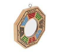 FONDOTIN Exorcism Tai Chi Eight Diagrams Mirror Feng Shui Ornament Painted Convex Lens Home Blessing Decor for Evil Spirit Protection and Luck