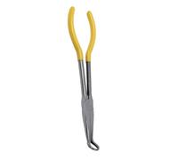 FONDOTIN Extended Round Nose Pliers Manual Wiring Tool with Crimping Clamp for Auto Repair and Wire Handling Ergonomic Rubber Grip for Precision in Tight Spaces Yellow