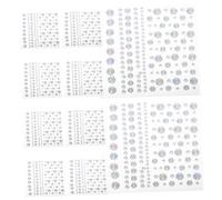 FONDOTIN Face Rhinestones Jewels and Eye Rhinestone Decals 10 Pieces Self Adhesive Colorful Resin Gems Stickers for Makeup Stage Party Festival Body Decoration