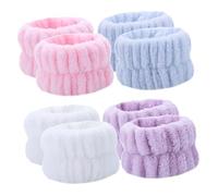 FONDOTIN Face Wash Wristbands Comfortable and Practical Design 8pcs for Women Waterproof Cloth Wrist Spa Wash Bands Chic Style Wristbands to Prevent Water from Spilling down Sleeves