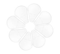 FONDOTIN Fan Shaped Makeup Brush Protective Covers 10pcs Plastic Brush Head Covers Anti-lost Lids for Travel and Storage