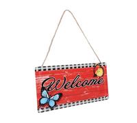 FONDOTIN Farmhouse Welcome Sign Iron Door Hanging Decoration for Garden Porch Wall Rustic Front Entry Plaque with Craftsmanship for Home Wedding Bar and Office