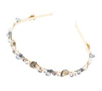 FONDOTIN Fashionable Seashell Headband Comfortable to Wear for Beach Weddings and Adds Charm with Alloy Material, Decorated with Pearls and Sea Star Shape for Women and Special Occasions