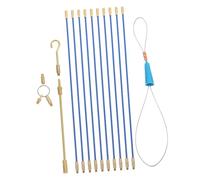 FONDOTIN Fiberglass Electrical Fish Tape Rods for Electricians Cable Fishing Wire Pulling Kit with Non-Conductive Material Easy Wall Threading Tool for Efficient Cable Installation