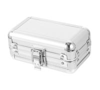 FONDOTIN Filter Storage Box Filter Carrying Case for Astronomy Enthusiasts Stylish Wear Resistant Portable Aluminum Alloy Small Case with Foam for Outdoor Adventures Silver