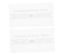 FONDOTIN Fire Alarm Glass Break Switch Cover 2pcs High Temperature Resistant Waterproof Manual Replacement for Emergency Use in Commercial Buildings