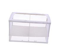 FONDOTIN Fish Breeder Net Hatchery with Plastic Divider and Suction Cups for Aquarium Fish Nursery Polyester Mesh Incubator for Separation and Survival Improvement Random Color