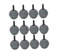 FONDOTIN Fish Tank Oxygen Enhancer 12 Pieces 20x20mm Airstones Bubble Diffuser for Freshwater Nano Aquarium