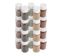 FONDOTIN Five-color Soil Sample Set 5 Bottles Laboratory Soil Specimens for Scientific Experiment for Science Education and Lab Sample Collection