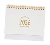 FONDOTIN Flip Standing Desk Calendar for Home Office School Small White Desktop Scheduler with Thick Paper Extended Planning Monthly Organizer for Busy Schedules