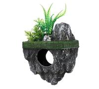 FONDOTIN Floating Stone Aquarium Decoration Artificial Suspended Rock Aquarium Rock Aquarium Decorative Floating Island Tank Rockery Floating Moss Rock Turtle Rocks Fish Cave Hideout Resin