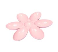 FONDOTIN Flower Shaped Feeder Pet Food Bowl and Water Feeder Lightweight Portable Plastic Pet Feeding Container for Travel Use with Petal Shape Design for Dogs and Cats