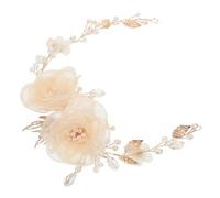 FONDOTIN Flower Wedding Hair Vine Delicate Pearl Bridal Headpiece Elegant Hair Accessory for Brides Bridal Parties Versatile Floral Design for Romantic Occasions Lightweight Comfort for All