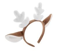 FONDOTIN Fluffy Plush Reindeer Antler Headband for Adults Soft Comfortable Deer Horn Headwear for Women Party Weddings Festive Occasions Whimsical Holiday Accessory