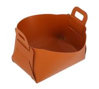 FONDOTIN Foldable PU Leather Storage Box Stylish Coin Key Organizer for Desktop Entryway Office Versatile Sundries Holder for Jewelry Makeup Essentials