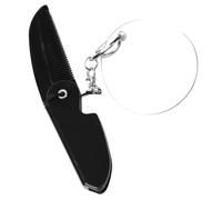 FONDOTIN Foldable Small Comb with Fine Teeth and Keychain Portable Pocket Beard Grooming Tool with Oval Mirror for Men Travel Accessory for Convenient Styling and Storage