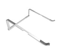 FONDOTIN Folding Laptop Stand Portable Desk Mount Riser for Space Saving Storage Height Angle for Comfortable Viewing Compatible with Various Laptops Sleek Silver Design