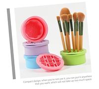 FONDOTIN Folding Silicone Makeup Brush Cleaning Bowl with Textured Pad for Gentle Deep Cleaning Compact Design for Easy Storage Reusable Brush Washing Tool