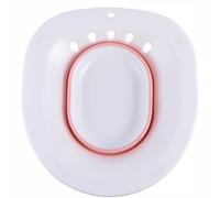 FONDOTIN Folding Sitz Bath Basin for Female Private Parts, Portable Pink Maternal Toilet for Pregnant Women Postpartum Care, Collapsible Hygiene Wash Potty for Adult Bathroom Use