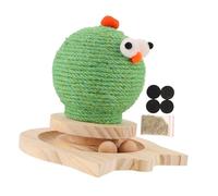 FONDOTIN Funny Kitten Turntable Cat Scratch Post Toy Indoor Cat Activity Center Safe Sturdy Base