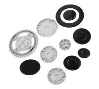 FONDOTIN Gas Burner Head Covers Replacement Concave Flame Caps for Compatible with Various Gas Types Secure Fit Cooktop Burner Covers for Efficient Cooking and Easy Maintenance