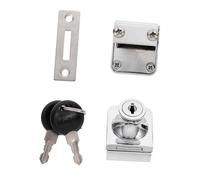 FONDOTIN Glass Cabinet Lock Zinc Alloy Theft Showcase Lock for Single Glass Door for Wine and Display Cabinets Easy Installation for Home and Office Use