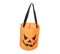 FONDOTIN Glowing LED Pumpkin Tote Bag Lightweight Halloween Candy Bucket for Trick Treating Portable Orange Pumpkin Shaped Purse with Sustainable Lighting for Seasonal Party Favors