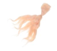 FONDOTIN Golden Curly Synthetic Doll Hair Wefts for DIY Doll Hair Props and Extensions Durable Combed Fibers with Detailed Craftsmanship Wig in Arts and Themed Events