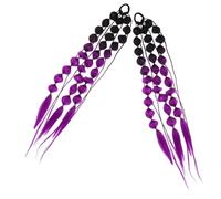 FONDOTIN Gradient Color Bubble Braid Ponytail Extensions Handbraided Lantern Braids for Women Festival Rave Party Daily Wear Fit Hair Accessories