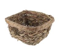 FONDOTIN Grass Woven Hamster Bed Rabbit Hide House Small Pet Nest Pastoral Style Pet Supplies