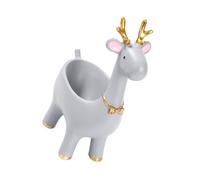 FONDOTIN Grey Resin Deer Adornment Desktop Storage Organizer for Keys and Jewelry Artware Decoration for Home Office Coffee Shop Living and Photography Prop
