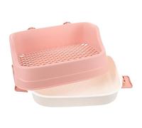FONDOTIN Guinea Pig Litter Box Large Pet Cage Detachable Grids Easy-to- Small Animal Toilet for Home Use