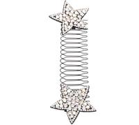 FONDOTIN Hair Finishing Fixer Comb with Star Clip for Women Invisible Hair Barrettes for Bath Makeup Skin Care