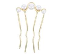 FONDOTIN Hair Styling Tool Metal Fork Clip Pins Prong Updo U-shape Sticks for Women Hair Bun Clip Women Side Combs for Buns Comb and Insert Fork