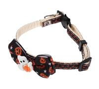 FONDOTIN Halloween Cat Collar Adorable Prints Adjustable Pet Accessory for Cats and Kittens Decorative Neck Collar for Halloween Parties Fits Pets Charming Ghost and Pumpkin Designs