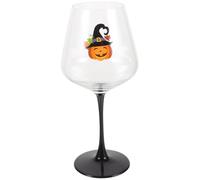 FONDOTIN Halloween Pumpkin Wine Goblet Transparent Glass Red Wine Cup for Parties Bars Restaurants Reusable Elegant Drinking Goblet Lightweight and Easy to Hold Versatile Cocktail Glass for