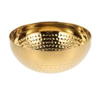FONDOTIN Hammered Stainless Steel Salad Bowl Golden Capacity Multipurpose Mixing and Serving Bowl for Soup Rice Cereal Baking Snacks Suitable for Home and Camping Use