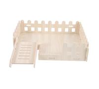 FONDOTIN Hamster Cage Wood Ladder Platform Bite-resistant Natural Wooden Hamster Accessories for Exercise and DIY Landscaping Smooth Rounded Edges Safe Small Pet and Climbing Staircase