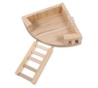 FONDOTIN Hamster Climbing Ladder Wooden Toy Platform for Hamster Cage Interesting Chinchilla Toy and Wear-plaything for Pet