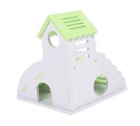 FONDOTIN Hamster Hideout with Ladder PVC Small Animal Habitat for Climbing and Hiding Providing Private Space and Teeth Grinding for Hamsters and Small Pets