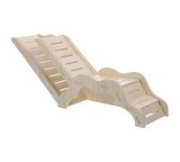 FONDOTIN Hamster House Wooden Hideout with Ladder Small Pet Exercise Nest for Guinea Pigs Rabbits Safe Sleeping and Playing Space