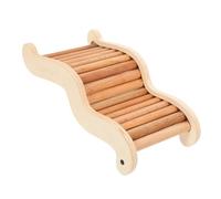 FONDOTIN Hamster Ladder and Climbing Toy Wooden Chewing Ladder for Hamsters Guinea Pigs and Chinchillas Small Size Cage Accessory Climbing Plaything for Small Rodents Random Color