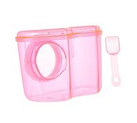 FONDOTIN Hamster Sand Bath Container Durable Acrylic Pet Bathroom for Animals Compact Design for Easy Use for Hamsters Gerbils and Chinchillas Fun and Functional Bathing