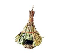 FONDOTIN Handmade Bamboo Leaf Bird Nest Small Hanging Grass Weaving Birds House Comfortable for Canaries Parrots and Small Pastoral Style Safe Accessories