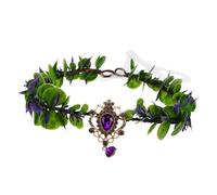 FONDOTIN Handmade Fairy Crown Waterdrop Bridal Headpiece Bohemian Floral Wedding Accessory for Brides Bridesmaids Flower Parties Photoshoots