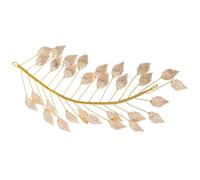 FONDOTIN Handmade Headdress Golden Leaf Alloy Hair Accessories for Lady 19Cm Elegant Chic Leaf Shaped Design Creates Stunning Hairstyles Easy to Put on Weddings and Parties
